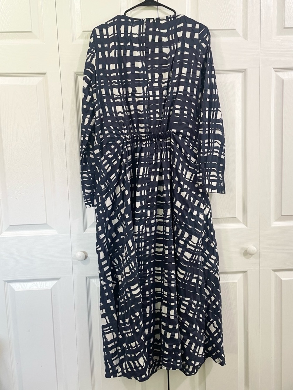 RACHEL COMEY Cotton Navy and White Tranch Dress Women's Size 6 - Picture 2 of 12